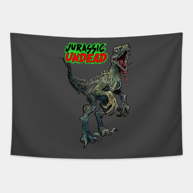 Jurassic Undead Raptor Tapestry by rsacchetto