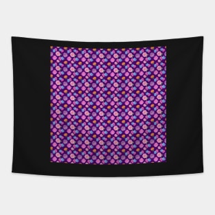 Purple Floral Print Pattern Tapestry