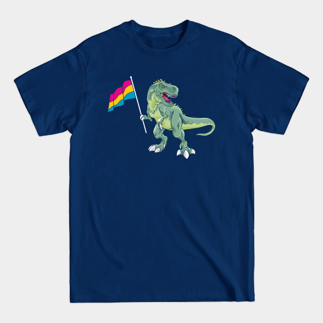 Discover Funny Dinosaur Flag Pansexual Pride LGBT Gift - Dinosaurs - T-Shirt