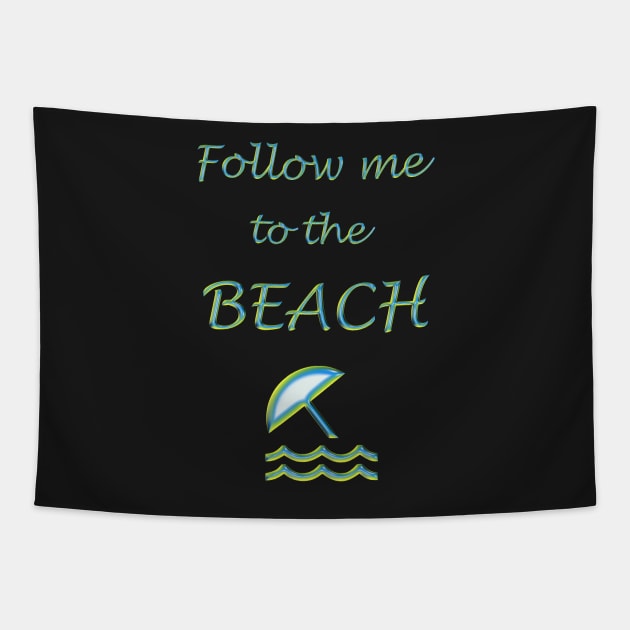 Follow Me to the Beach Tapestry by Suzette Ransome Illustration & Design