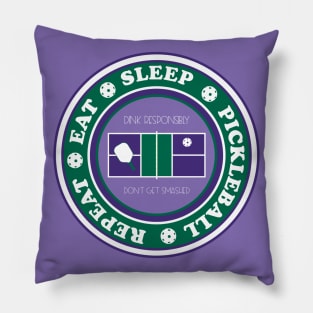Eat Sleep Pickelball Repeat (light purple) Pillow
