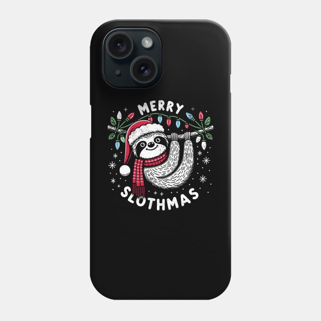 Dabbing Santa Sloth Merry Slothmas Christmas Phone Case by rhazi mode plagget