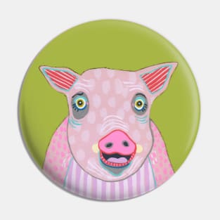 Pig Out Smiling Happy Farm Pig Pin