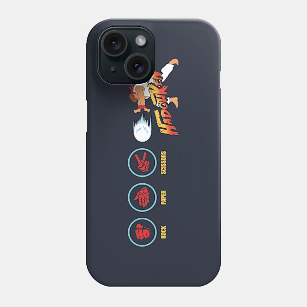 Rock Paper Scissors Hadouken Phone Case by TrulyMadlyGeekly