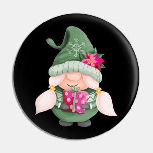 Retro Pink Santa Claus Vintage Styles Pin