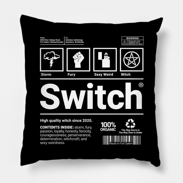 Switch Shipping Label - Motherland: Fort Salem Pillow by viking_elf