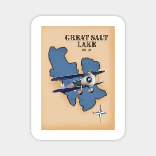 Great Salt Lake Utah vintage style map Magnet