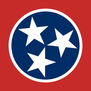 Tennessee Flag Symbol - Blue T-Shirt