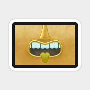 Gold Tiki Tongue Mask! Magnet