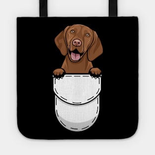 Funny Vizsla Pocket Dog Tote