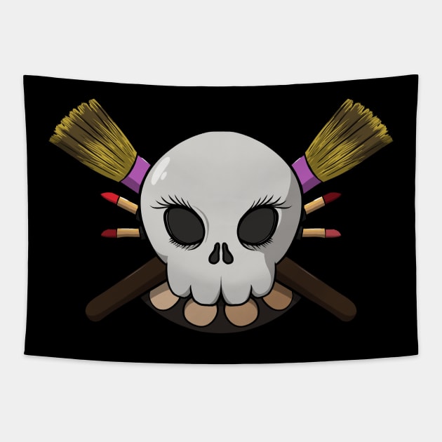 Cosmeticians crew Jolly Roger pirate flag (no caption) Tapestry by RampArt
