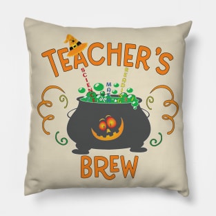 Teacher Halloween Brew School Party Science Math Reading Pillow