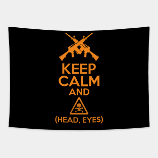 Keep calm and Head Eyes Tapestry