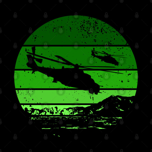 Mi-24 Hind helicopter sunset by GRIM GENT