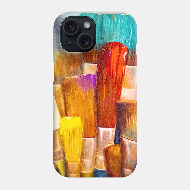 Abstract Paintbrushes Phone Case by Carol Landry Fine Art 