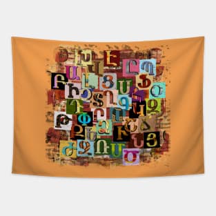 Armenian Textural Alphabet Tapestry