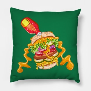 Burger Melting Cheese Pillow