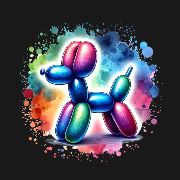 Balloon dog - colorful splash by Ingridpd