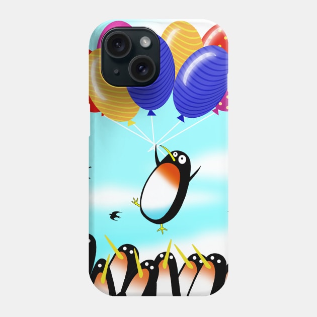 The Penguin Who Could Fly Phone Case by Scratch