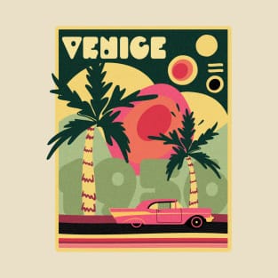 Venice Beach Vintage Matchbook Design T-Shirt