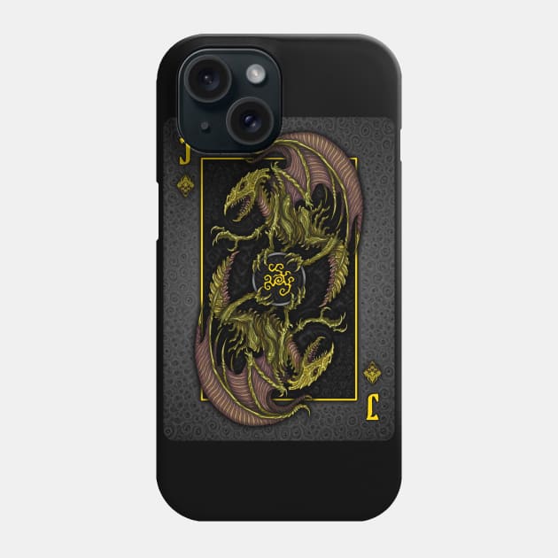 Byakhee Jack of Diamonds Phone Case by azhmodai