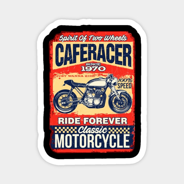 CAFERACER Magnet by KANDIM'S Studio