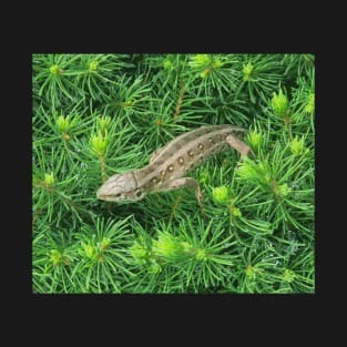 gray lizard on a green tree T-Shirt