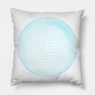 blue curved lines Pillow