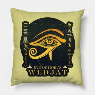 Golden Eye of Horus Pillow