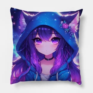 Galaxy Anime Girl Pillow