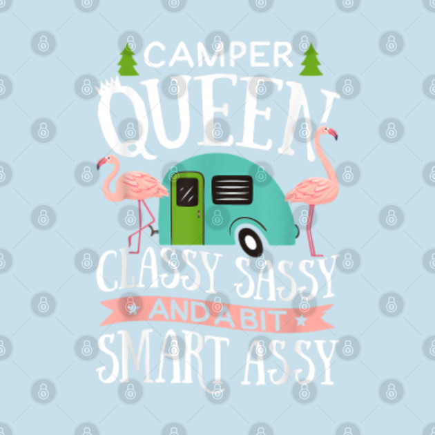 Disover Camper Queen Classy Sassy Smart Assy T shirt Camping RV Gift Fathers Day Funny Father Camping Gift for Outdoor Hiking RV - Camping Funny - T-Shirt