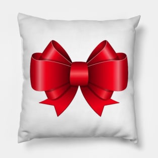 Red bow symbol Pillow