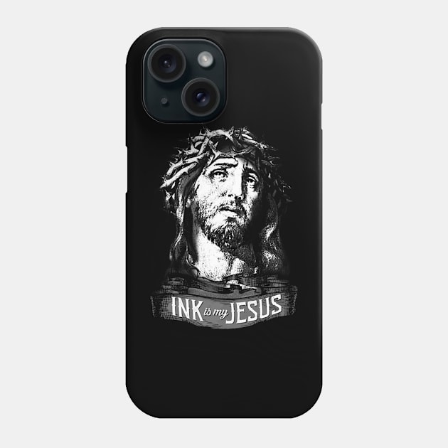 Jesus and Tattoos Phone Case by Spaceship Pilot