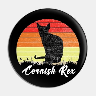 Cats 365 Cornish Rex Cat Lover Gift Retro Pin