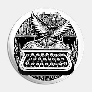 The Typewriter and the Bird Pin