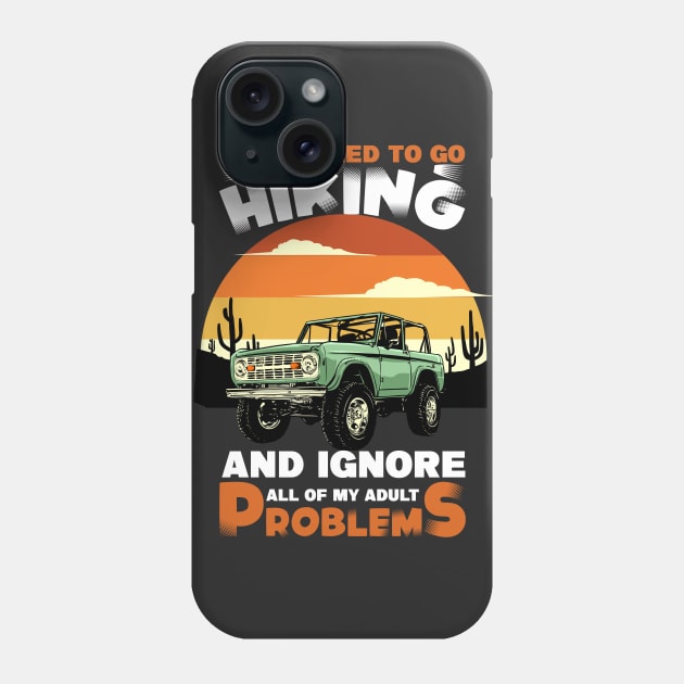 Funny hiking mountains cross country road vintage sunset Phone Case by SpaceWiz95