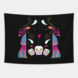 Mexican xolos and candy skulls Tapestry