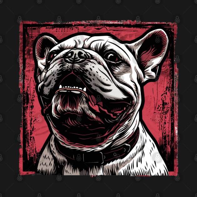 Retro Art Bulldog Dog Lover by June Sixteen