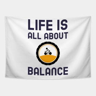 Life Is All About Balance - Cycling Tapestry