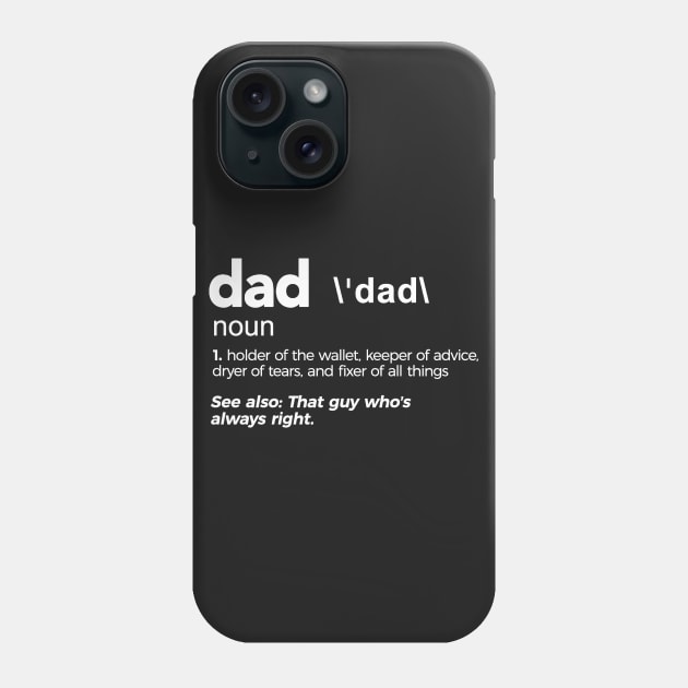 Dad Definition T-Shirt Phone Case by Boots