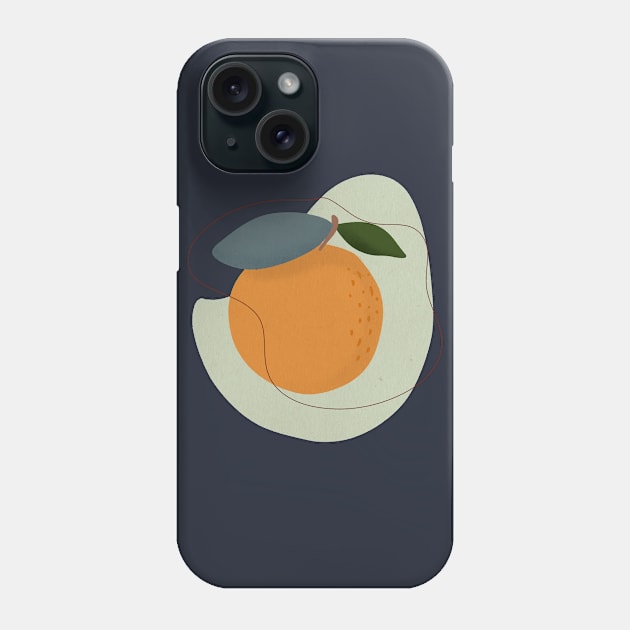Modern Orange Fruit Illustration Phone Case by Gush Art Studio 1