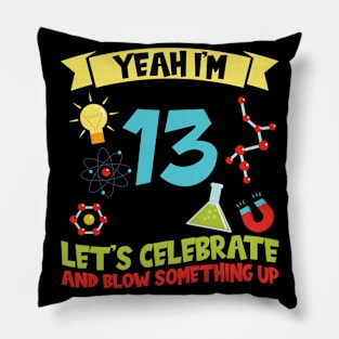 Yeah I'm 13 - Science Birthday Pillow