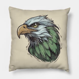 Eagles Head Vintage Pillow