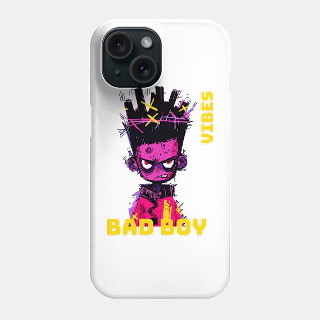 "Bad Boy Vibes" - Rebellious Attitude Art Print Phone Case by VectorAD