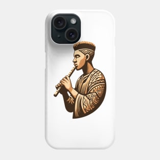 Afrocentric Man Wooden Carving Phone Case