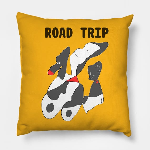 kidnapped to a road trip Pillow by abagold