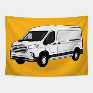 Delivery van cartoon illustration Tapestry