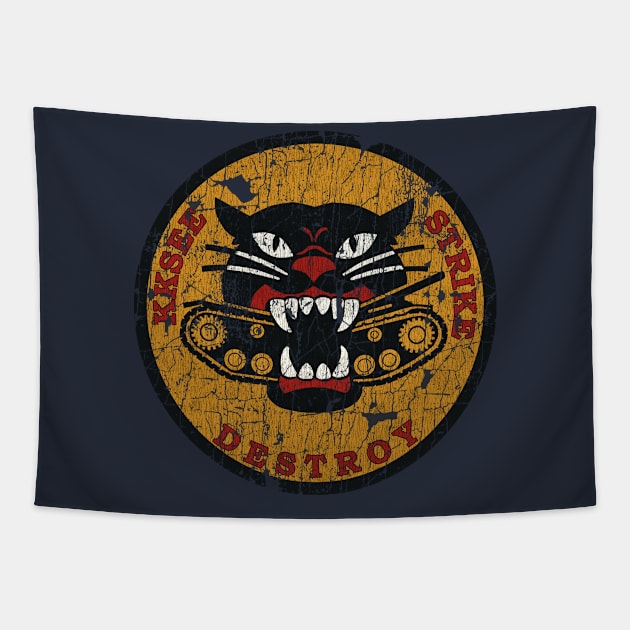 Tank Destroyer Forces Platoon US Army Vintage Tapestry by Niko Neon