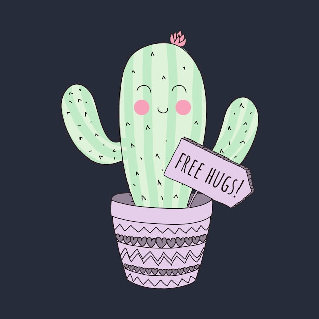 Cactus giving free hugs by superdupertees