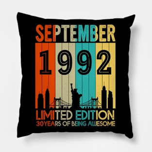 Vintage September 1992 Limited Edition 30 Years Of Being Awesome Pillow